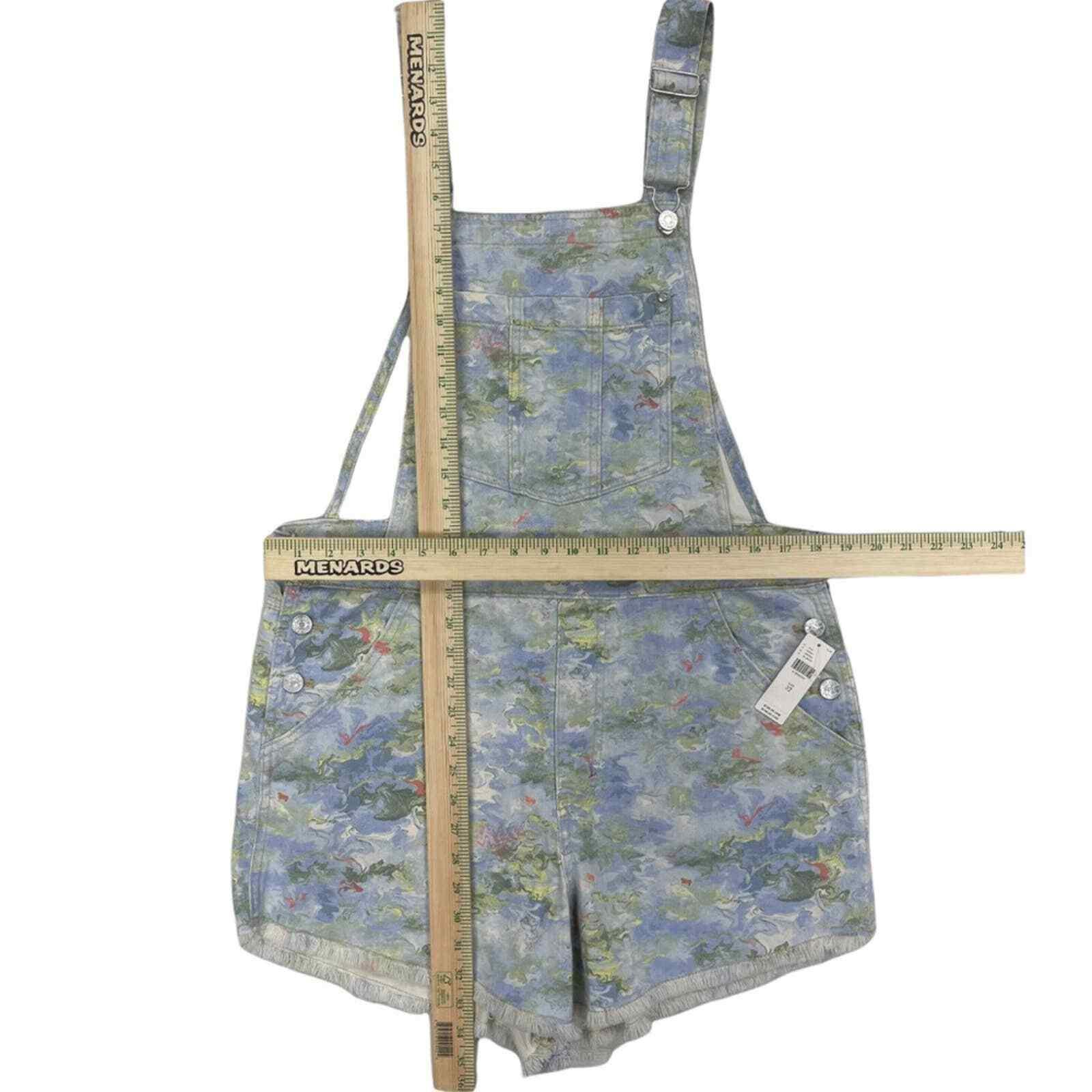 Anthropologie Pilcro Cut-Off Short Overalls Size 32 Denim Watercolor NEW - Premium Clothing, Shoes & Accessories:Women:Women's Clothing:Jumpsuits & Rompers from Anthropologie - Just $100.99! Shop now at Finds For You