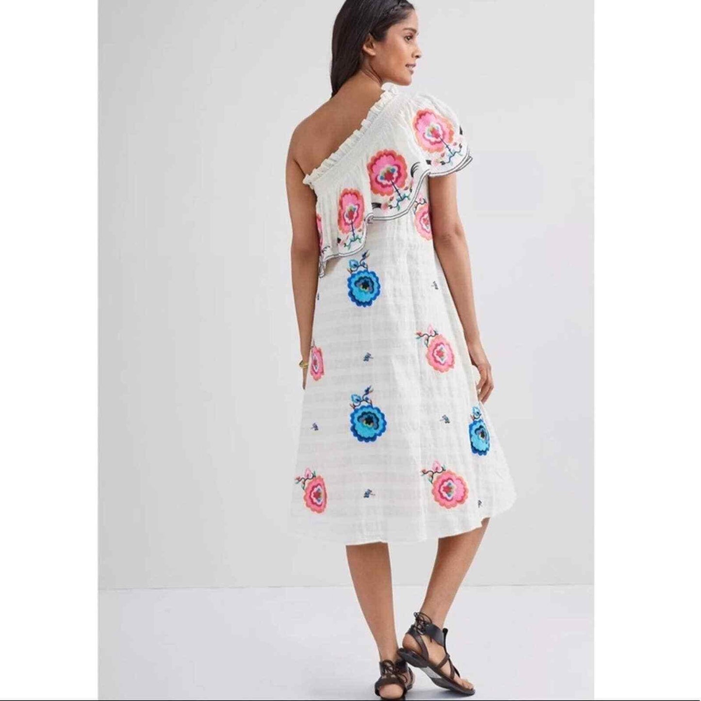 Anthropologie Plenty Tracy Reese Embroidered One Shoulder Dress NEW Plus 1X - Premium Clothing, Shoes & Accessories:Women:Women's Clothing:Dresses from Anthropologie - Just $116.00! Shop now at Finds For You