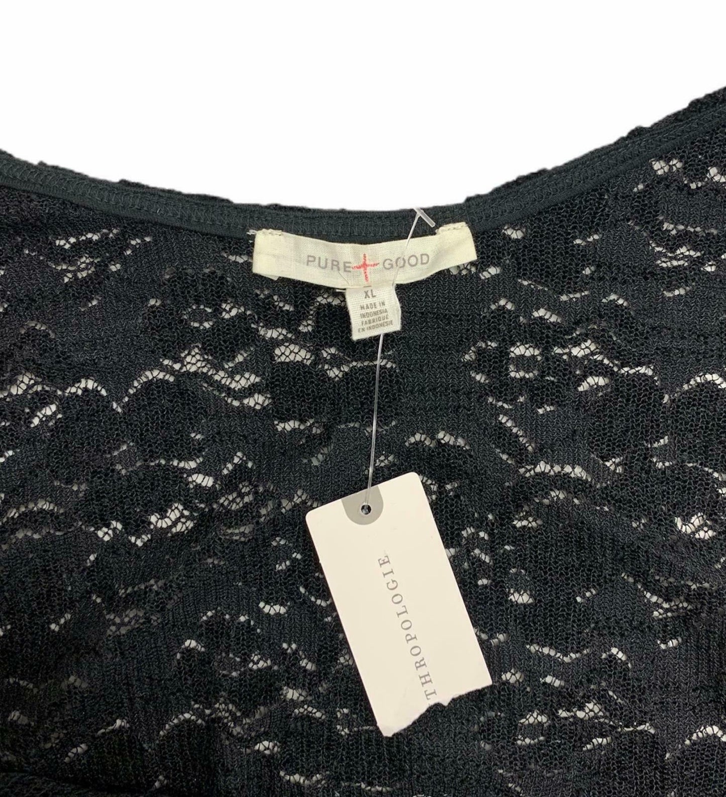 Anthropologie PURE + GOOD Lace Top Color Size XL Black - Premium Clothing, Shoes & Accessories:Women:Women's Clothing:Tops from Pure + Good - Just $22.71! Shop now at Finds For You