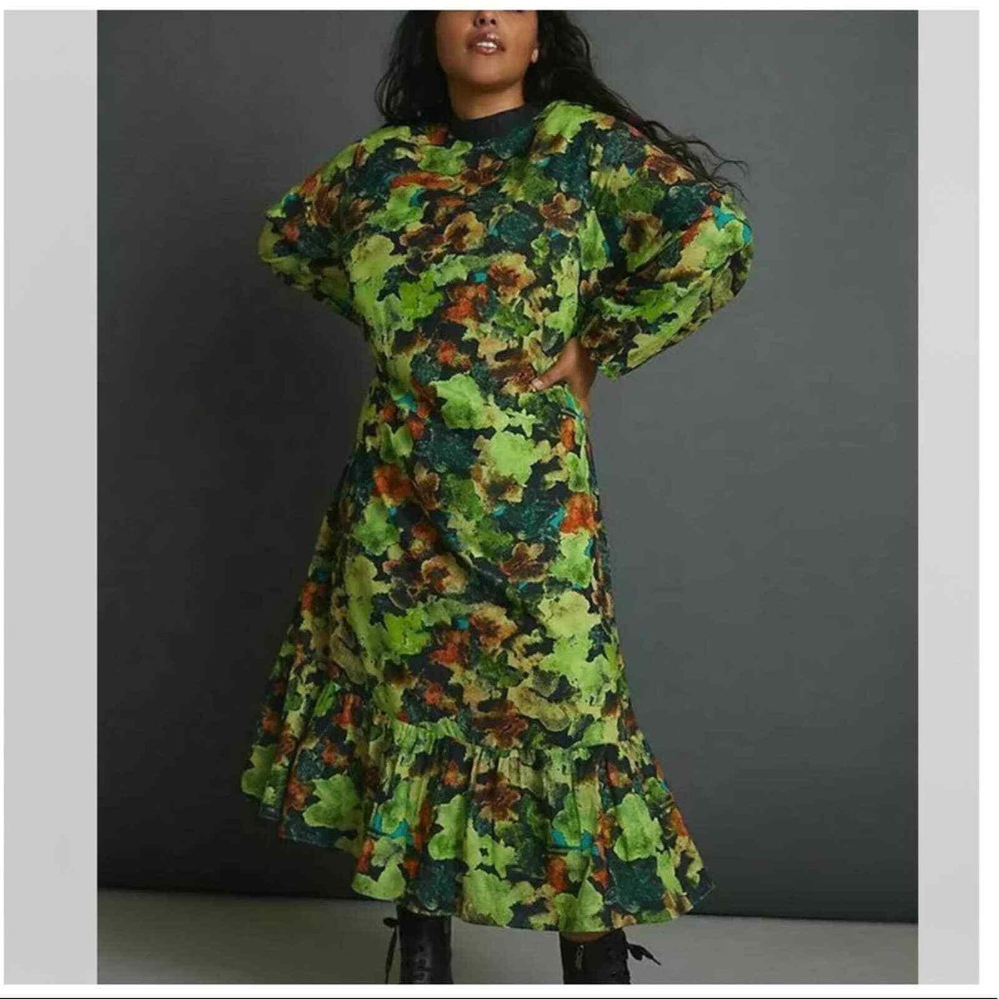 Anthropologie Raquela Maxi Dress Samant Chahaun Green Floral Plus Size 2X - Premium Clothing, Shoes & Accessories:Women:Women's Clothing:Dresses from Anthropologie - Just $160.00! Shop now at Finds For You