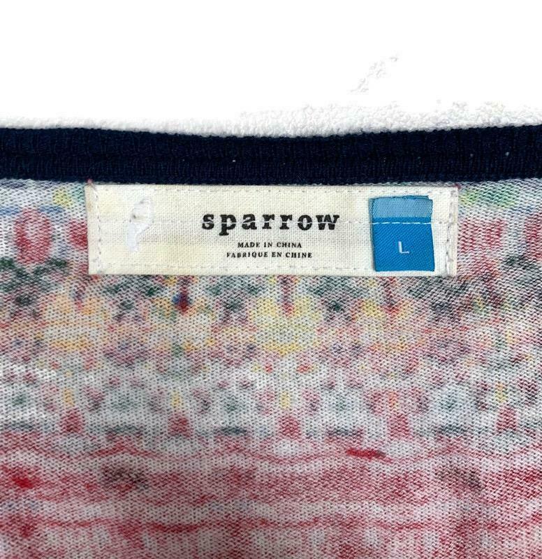 Anthropologie Sparrow Floral Lightweight Cardigan Large Cotton Nylon Cashmere - Premium Clothing, Shoes & Accessories:Women:Women's Clothing:Sweaters from Anthropologie - Just $30.29! Shop now at Finds For You
