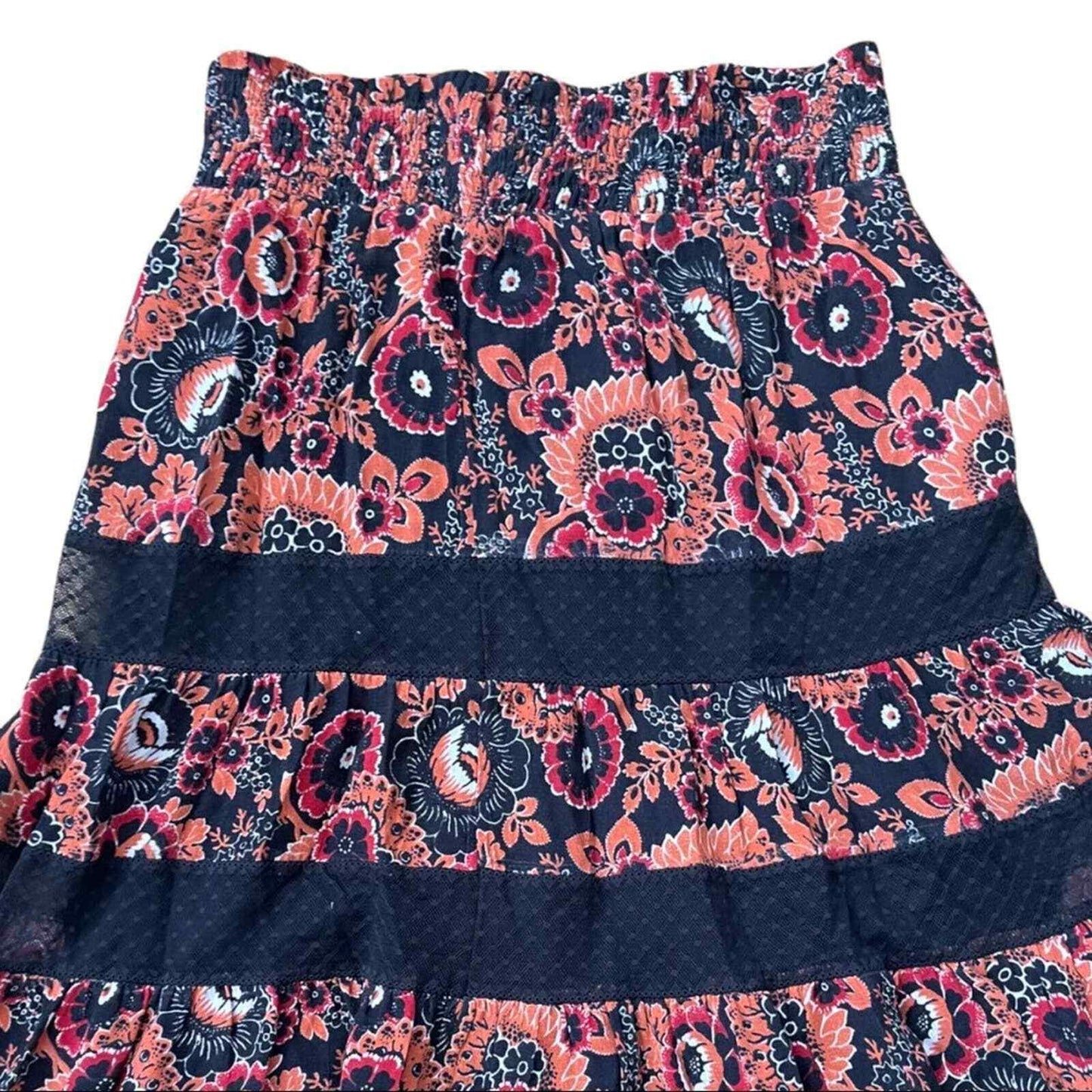 Anthropologie Tiered Maxi Skirt Boho Tulle Floral Size Small Medium - Premium Clothing, Shoes & Accessories:Women:Women's Clothing:Skirts from Anthropologie - Just $130.29! Shop now at Finds For You