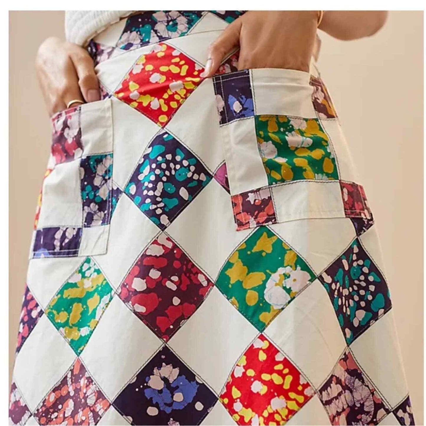 Anthropologie Tiny Patchwork Midi Skirt Size Small New - Premium Clothing, Shoes & Accessories:Women:Women's Clothing:Skirts from Anthropologie - Just $90.00! Shop now at Finds For You