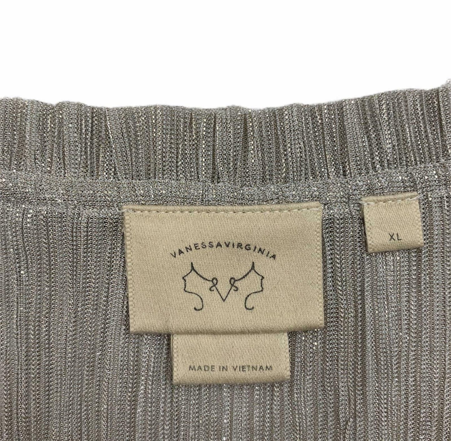 Anthropologie Vanessa Virginia Crinkle Metallic Smocked Top Size Extra Large - Premium Clothing, Shoes & Accessories:Women:Women's Clothing:Tops from Vanessa Virginia - Just $22.71! Shop now at Finds For You