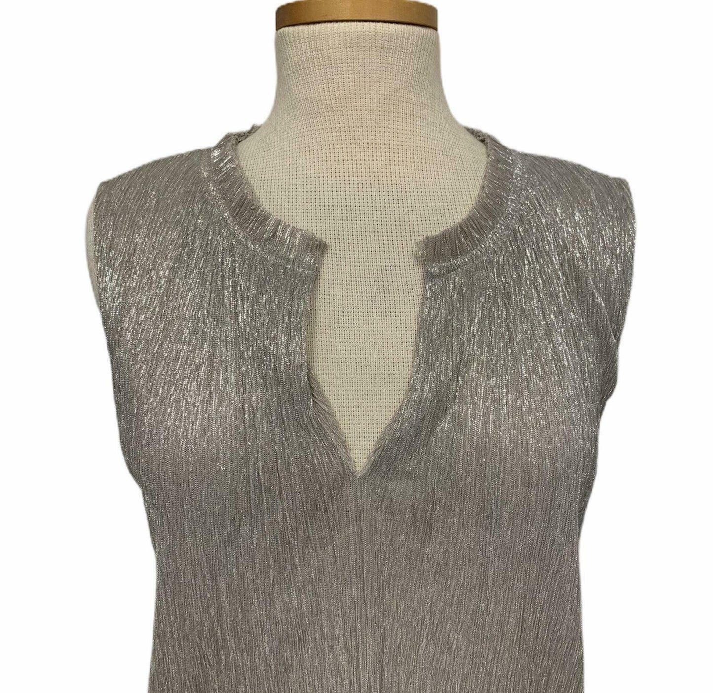 Anthropologie Vanessa Virginia Crinkle Metallic Smocked Top Size Extra Large - Premium Clothing, Shoes & Accessories:Women:Women's Clothing:Tops from Vanessa Virginia - Just $22.71! Shop now at Finds For You