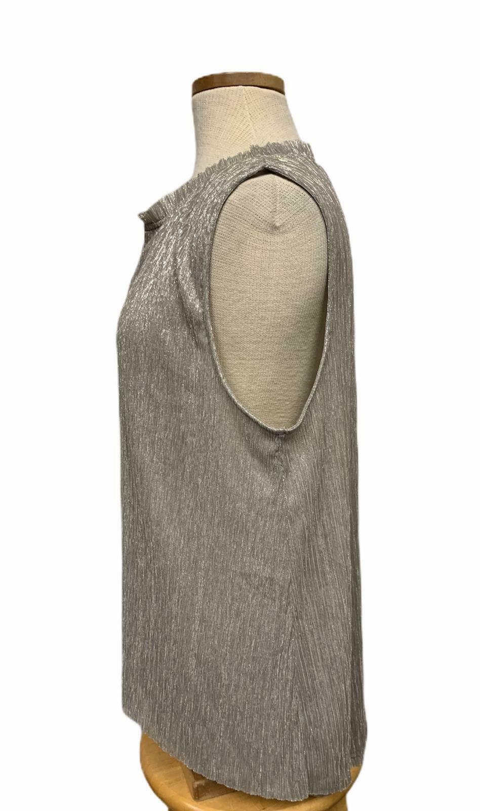 Anthropologie Vanessa Virginia Crinkle Metallic Smocked Top Size Extra Large - Premium Clothing, Shoes & Accessories:Women:Women's Clothing:Tops from Vanessa Virginia - Just $22.71! Shop now at Finds For You