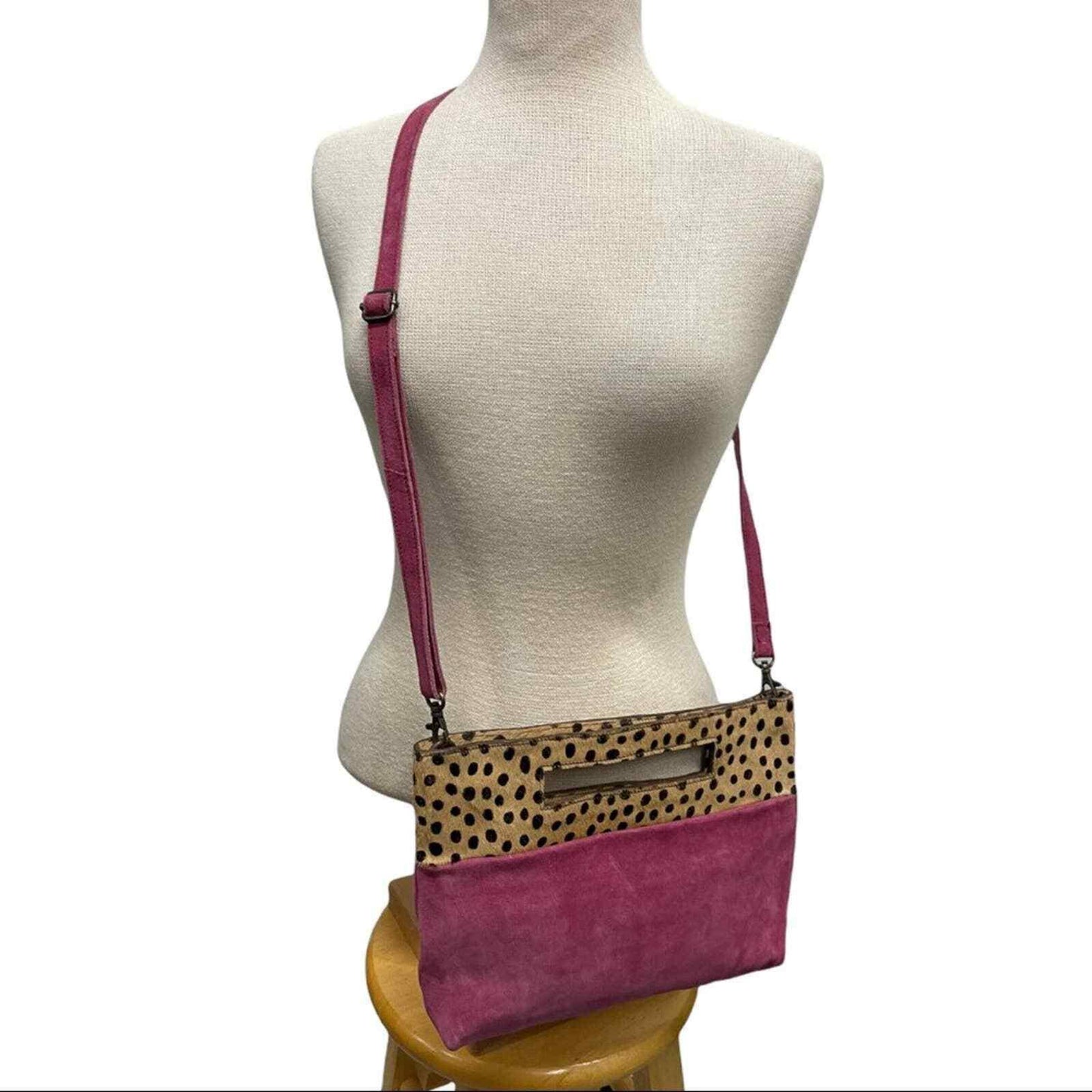 Anthropologie Verona Clutch Crossbody Handbag Suede Calf Hair - Premium Clothing, Shoes & Accessories:Women:Women's Bags & Handbags from Anthropologie - Just $85.85! Shop now at Finds For You
