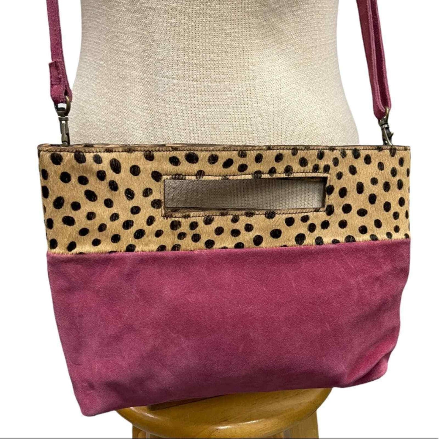 Anthropologie Verona Clutch Crossbody Handbag Suede Calf Hair - Premium Clothing, Shoes & Accessories:Women:Women's Bags & Handbags from Anthropologie - Just $85.85! Shop now at Finds For You