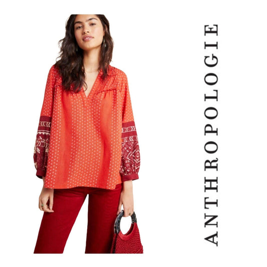 Anthropologie Vineet Bahl Boho Nora Embroidered Top Blouse New - Premium Clothing, Shoes & Accessories:Women:Women's Clothing:Tops from Anthropologie - Just $70.74! Shop now at Finds For You