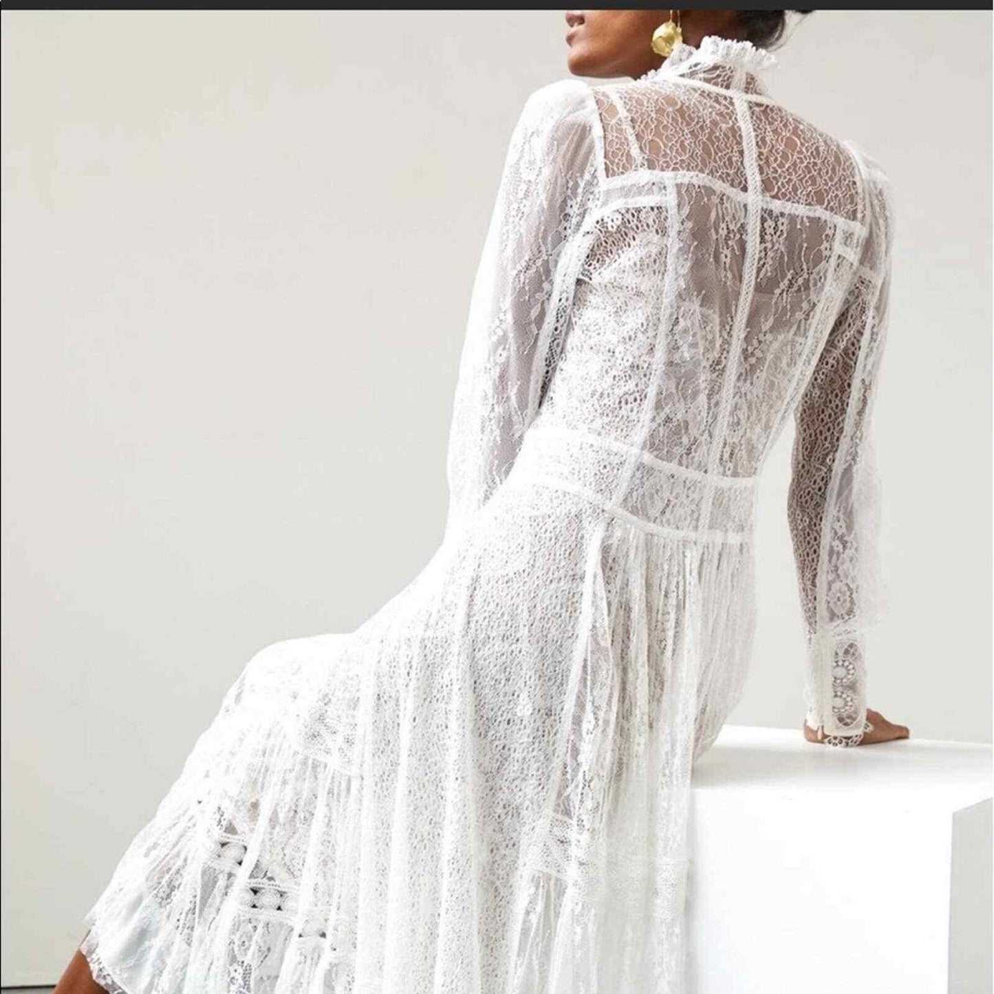 Anthropologie x In Earnest Byron Lars Lacy Midi Dress Size 10 NEW - Premium Clothing, Shoes & Accessories:Women:Women's Clothing:Dresses from Anthropologie - Just $333.30! Shop now at Finds For You