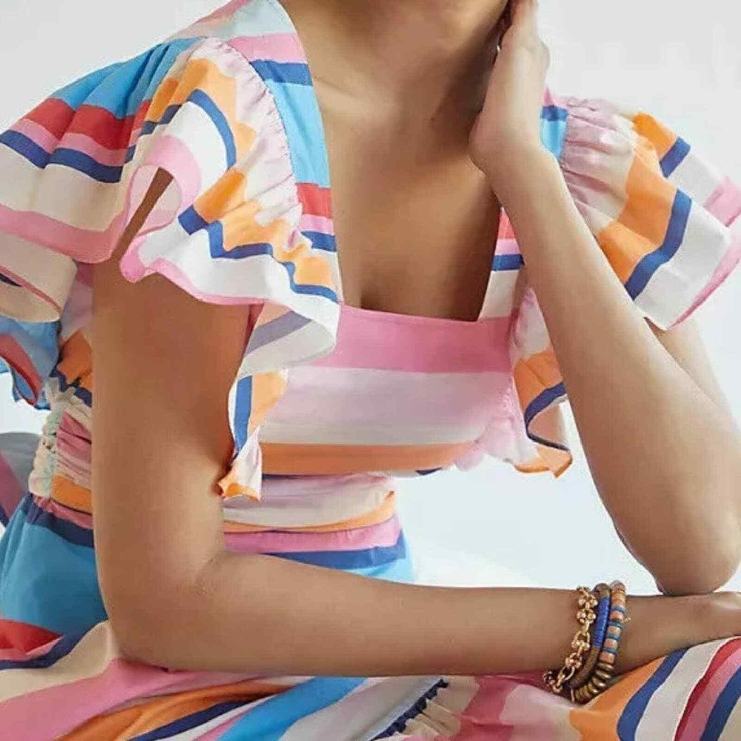 Anthropologie x Plenty Tracy Reese Striped Ruffle Maxi Dress Size Small NEW - Premium Clothing, Shoes & Accessories:Women:Women's Clothing:Dresses from Anthropologie - Just $120.00! Shop now at Finds For You