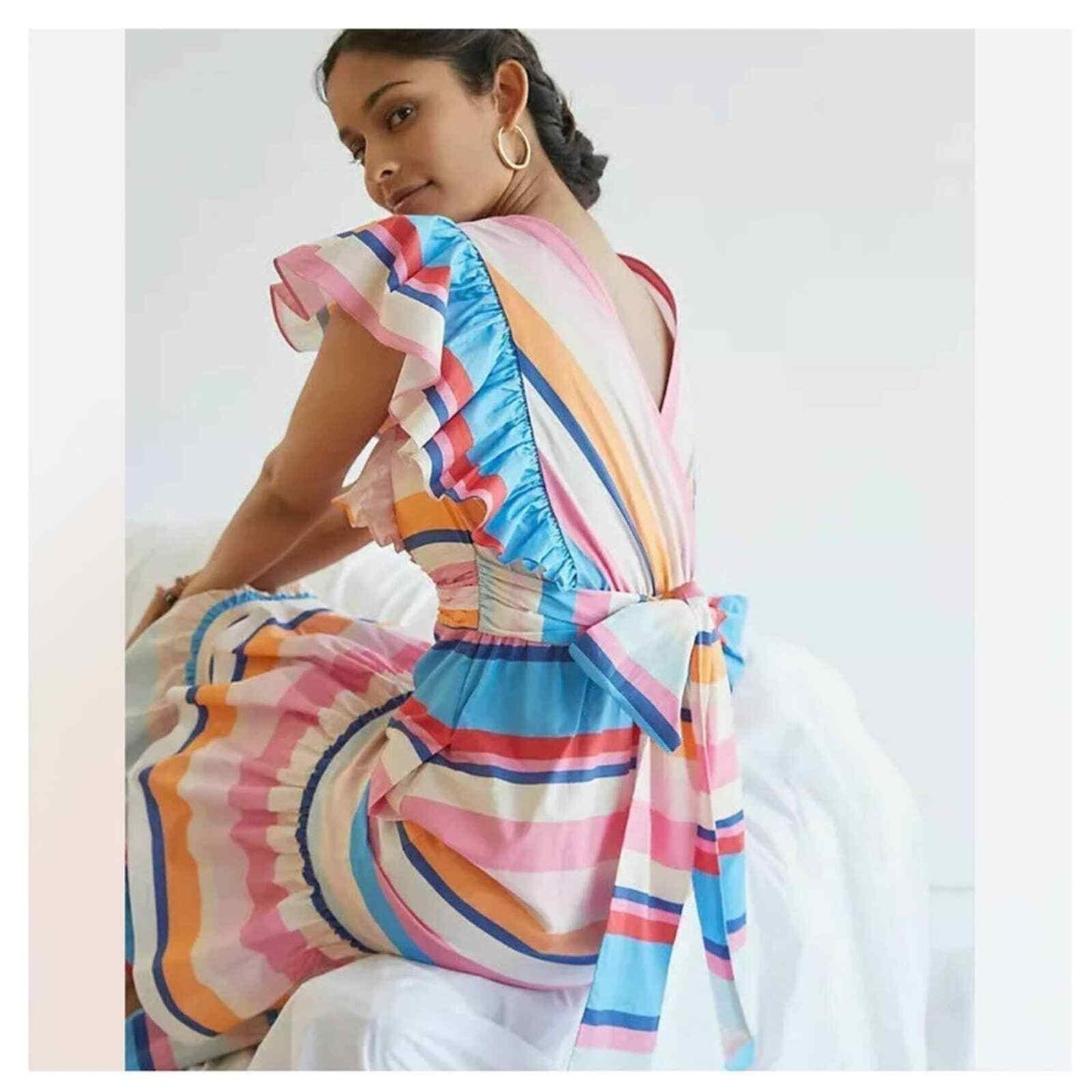 Anthropologie x Plenty Tracy Reese Striped Ruffle Maxi Dress Size Small NEW - Premium Clothing, Shoes & Accessories:Women:Women's Clothing:Dresses from Anthropologie - Just $120.00! Shop now at Finds For You