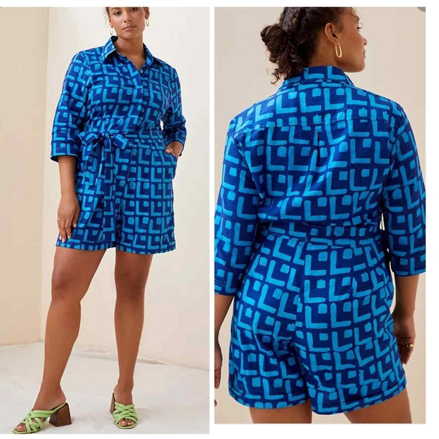 Anthropologie x Sika Geometric Romper 22 Plus Size NEW - Premium Clothing, Shoes & Accessories:Women:Women's Clothing:Jumpsuits & Rompers from Anthropologie - Just $130.29! Shop now at Finds For You