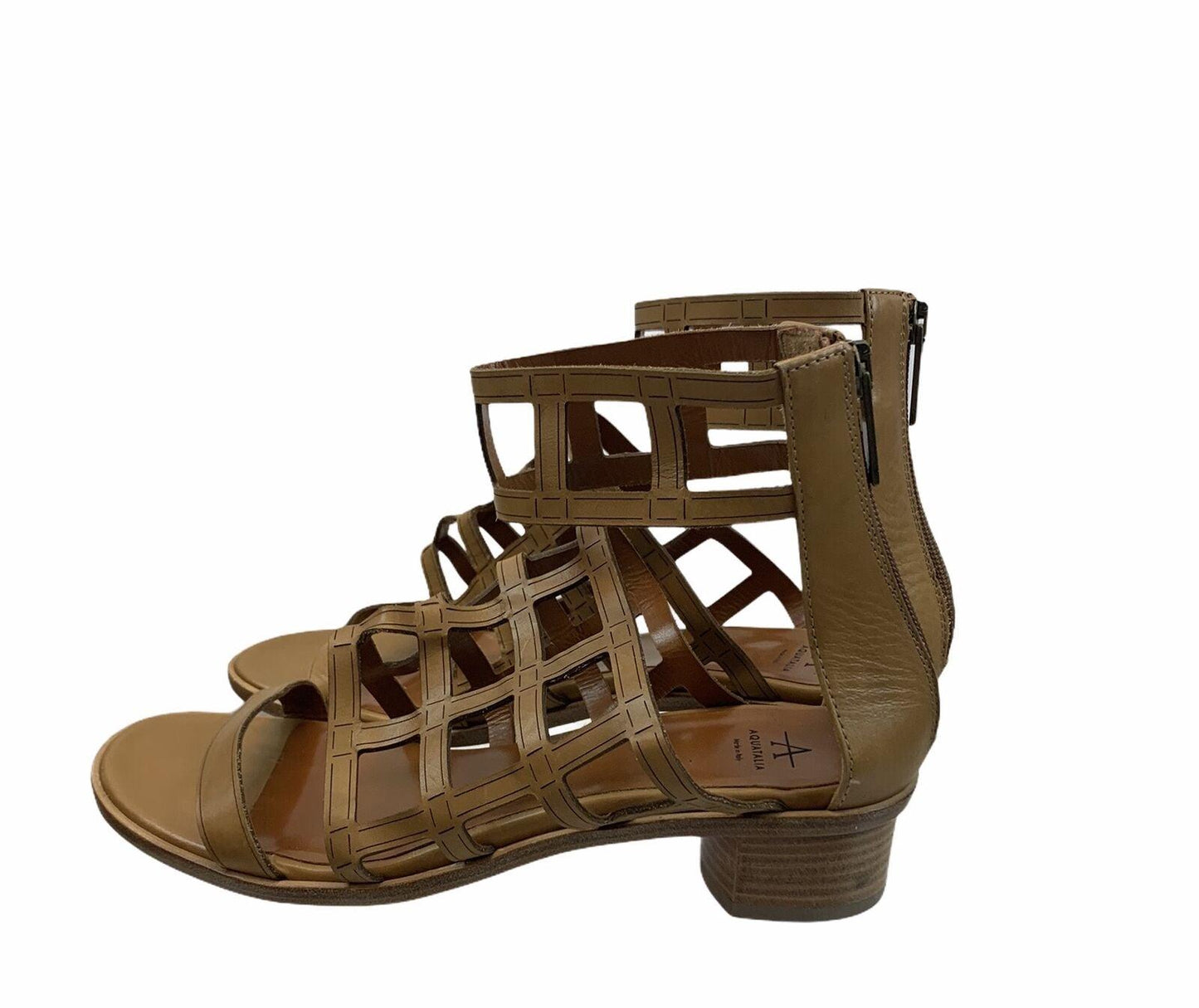 Aquatalia Gladiator Leather Rianna Caged Ankle Strap Sandals 9 Made in Italy - Premium Clothing, Shoes & Accessories:Women:Women's Shoes:Sandals from Aquatalia - Just $49.23! Shop now at Finds For You