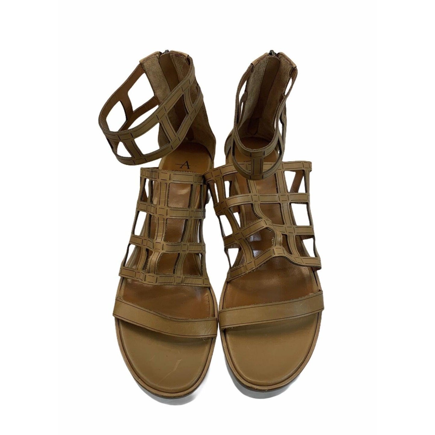 Aquatalia Gladiator Leather Rianna Caged Ankle Strap Sandals 9 Made in Italy - Premium Clothing, Shoes & Accessories:Women:Women's Shoes:Sandals from Aquatalia - Just $49.23! Shop now at Finds For You