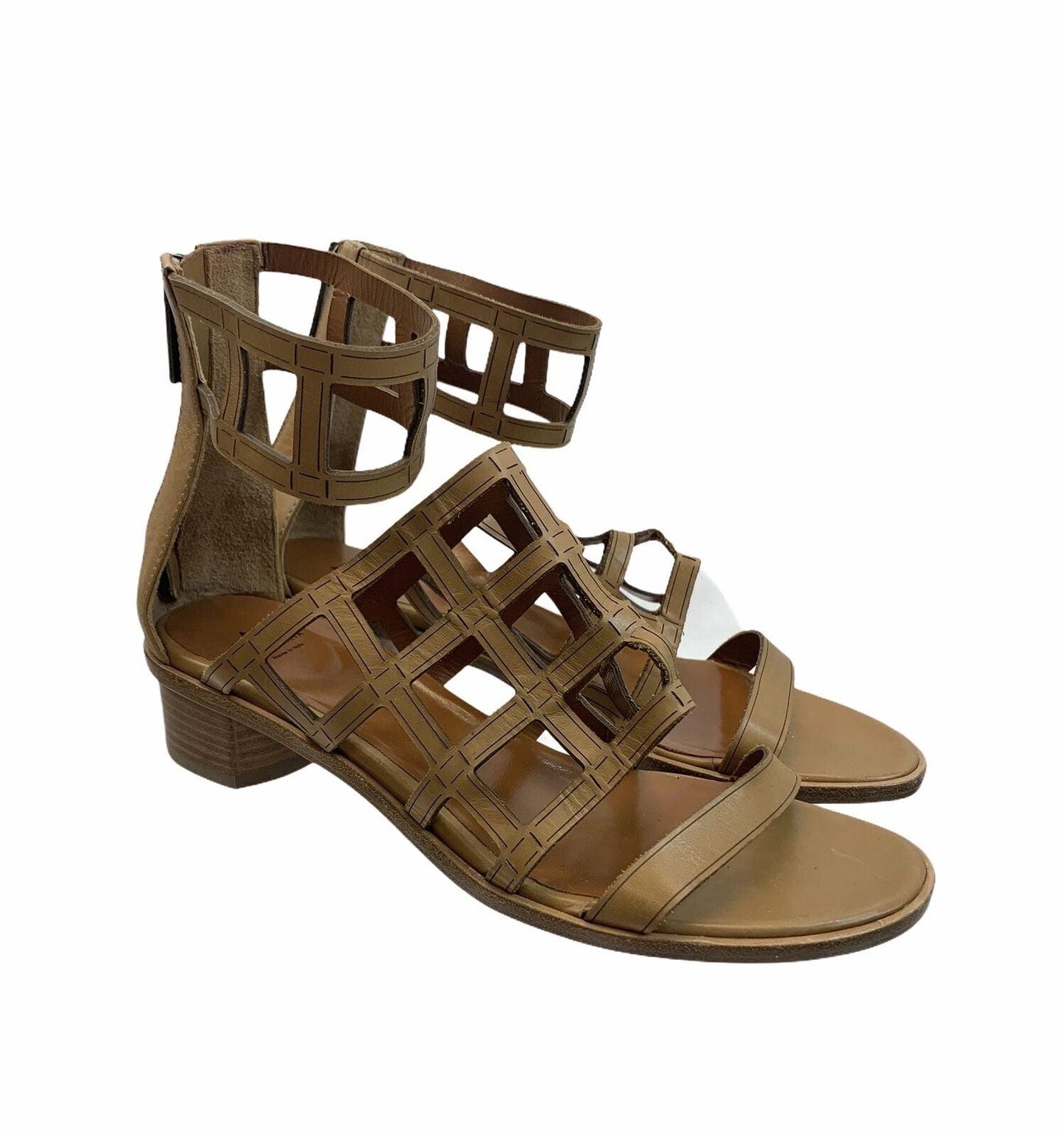 Aquatalia Gladiator Leather Rianna Caged Ankle Strap Sandals 9 Made in Italy - Premium Clothing, Shoes & Accessories:Women:Women's Shoes:Sandals from Aquatalia - Just $49.23! Shop now at Finds For You