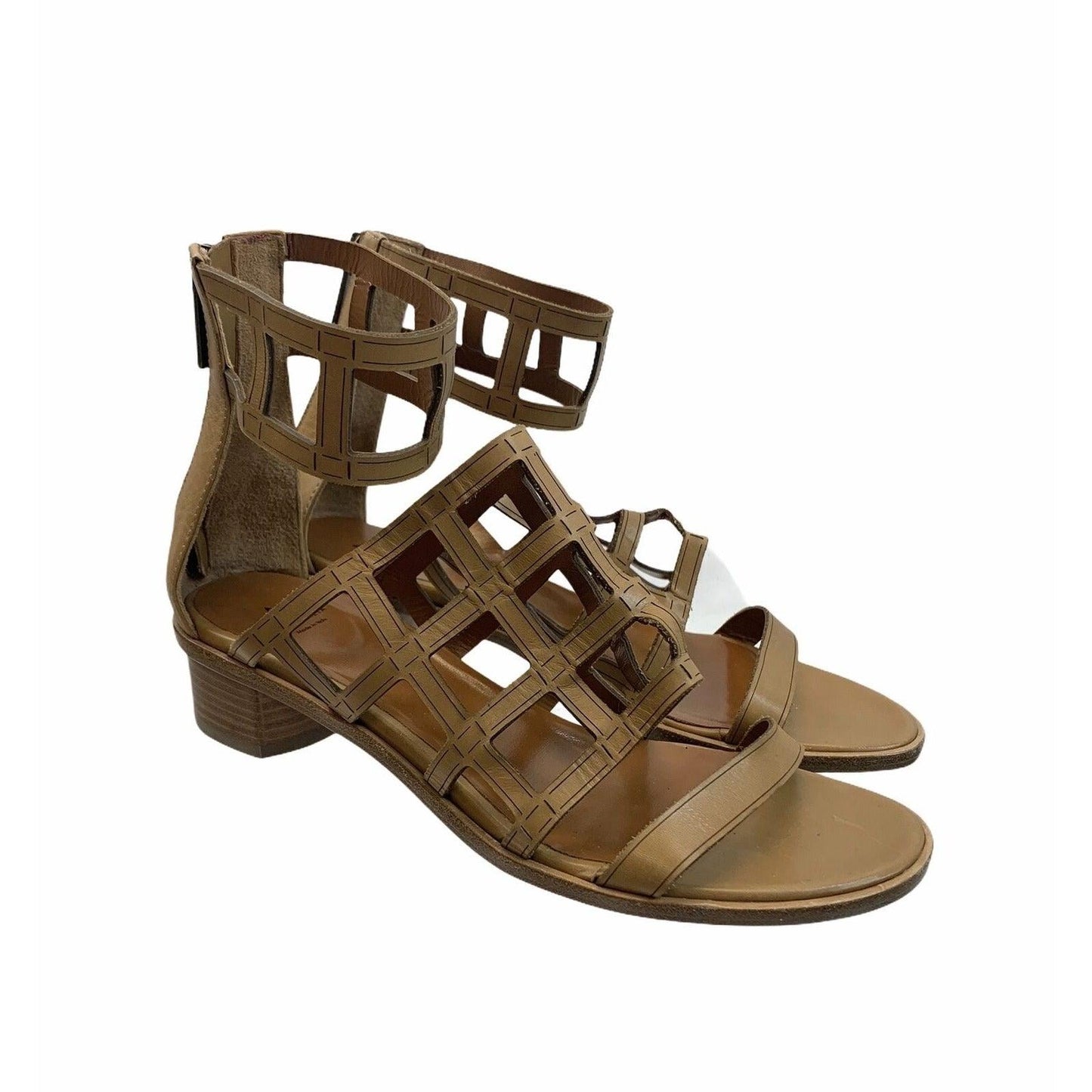 Aquatalia Gladiator Leather Rianna Caged Ankle Strap Sandals 9 Made in Italy - Premium Clothing, Shoes & Accessories:Women:Women's Shoes:Sandals from Aquatalia - Just $49.23! Shop now at Finds For You