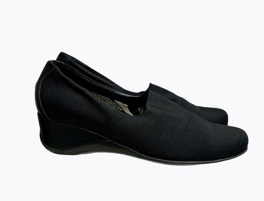 Aquatalia Nylon Wedge Heels Pumps Comfort Slip On Size 39 Black - Premium Clothing, Shoes & Accessories:Women:Women's Shoes:Heels from Aquatalia - Just $37.12! Shop now at Finds For You