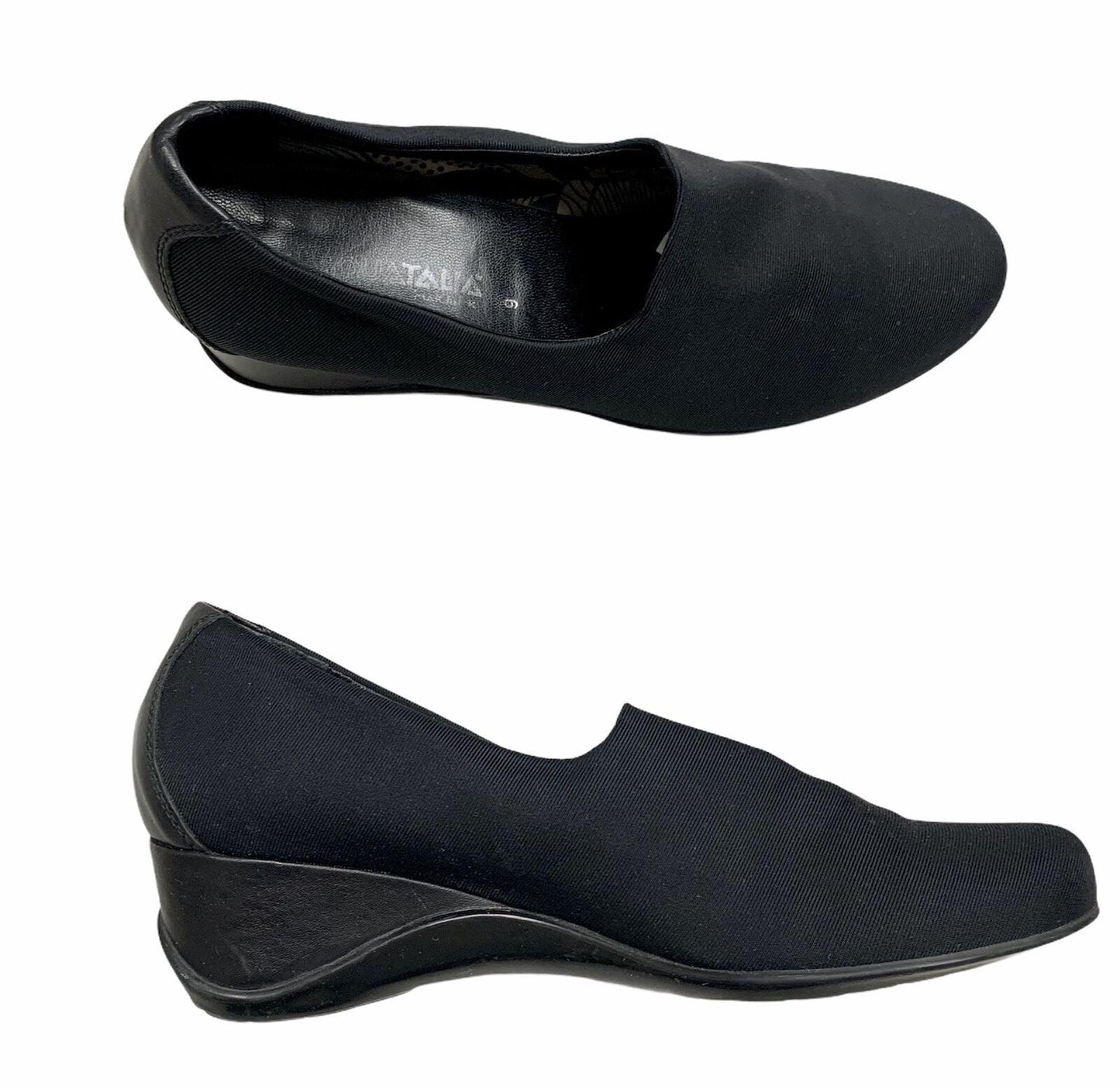 Aquatalia Nylon Wedge Heels Pumps Comfort Slip On Size 39 Black - Premium Clothing, Shoes & Accessories:Women:Women's Shoes:Heels from Aquatalia - Just $37.12! Shop now at Finds For You