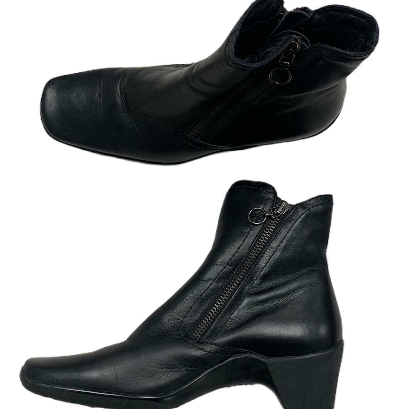 Aquatalia Side Zip Leather Ankle Booties Boots Size 6 Black - Premium Clothing, Shoes & Accessories:Women:Women's Shoes:Boots from Aquatalia - Just $37.86! Shop now at Finds For You