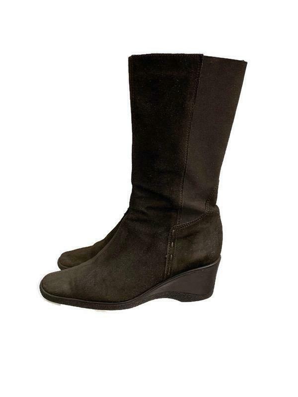 Aquatalia Wedge Suede Weatherproof Boots Side Zip Size 7 Brown - Premium Clothing, Shoes & Accessories:Women:Women's Shoes:Boots from Aquatalia - Just $45.44! Shop now at Finds For You