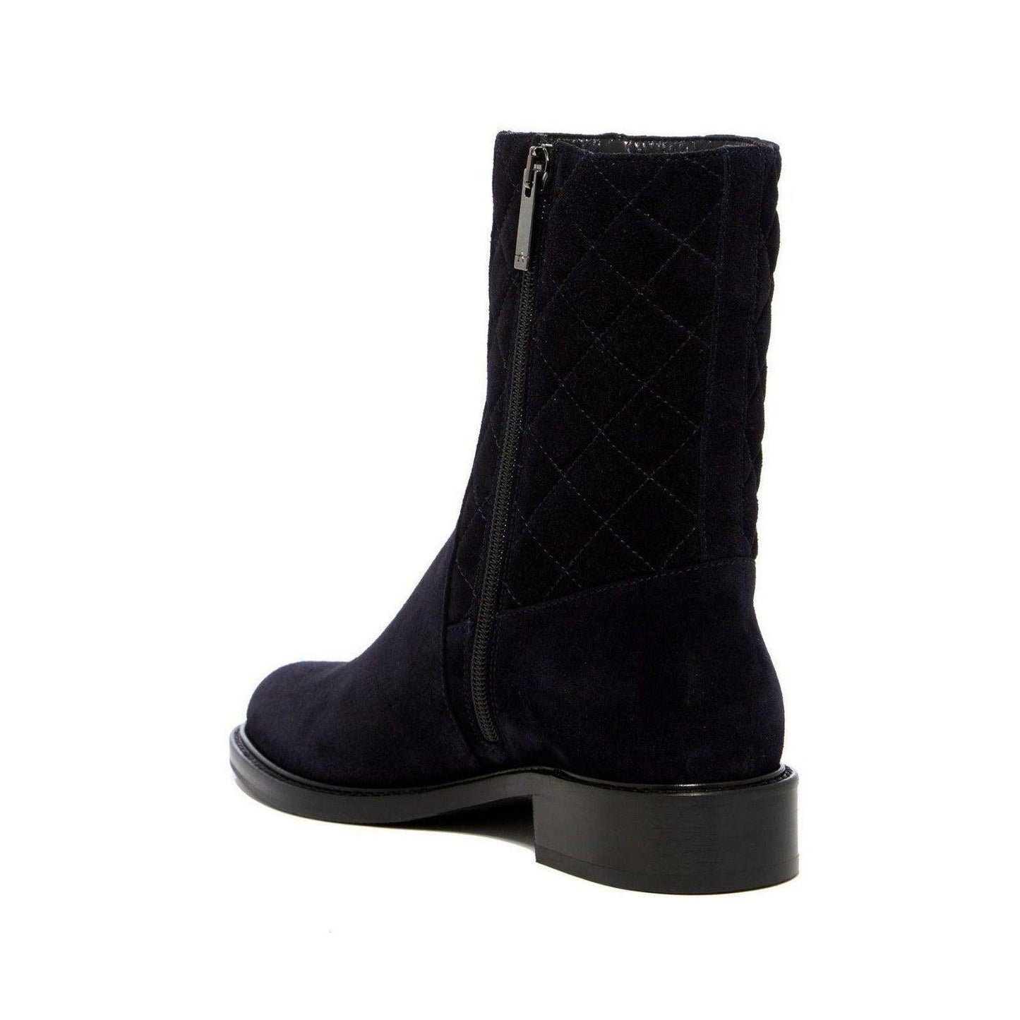 Aquatalia Women's Blue Quilted Suede Mid Boots Flat Ankle Zipper Booties Sz 5.5 - Premium Clothing, Shoes & Accessories:Women:Women's Shoes:Boots from Aquatalia - Just $121.48! Shop now at Finds For You