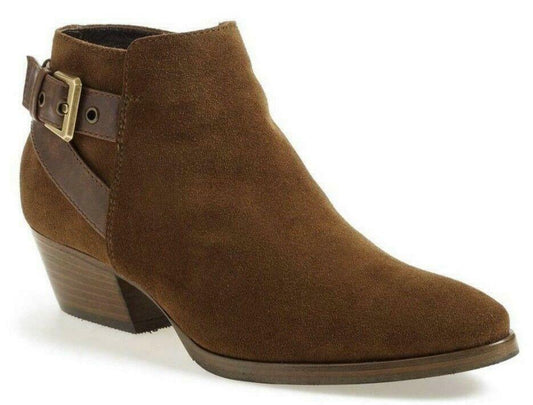 Aquatalia Women's Farin Weatherproof Suede Buckle Ankle Booties Boots Size 10 - Premium Clothing, Shoes & Accessories:Women:Women's Shoes:Boots from Aquatalia - Just $106.04! Shop now at Finds For You