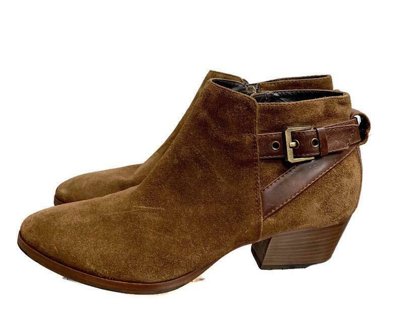 Aquatalia Women's Farin Weatherproof Suede Buckle Ankle Booties Boots Size 10 - Premium Clothing, Shoes & Accessories:Women:Women's Shoes:Boots from Aquatalia - Just $106.04! Shop now at Finds For You