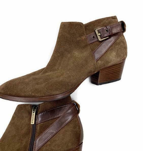 Aquatalia Women's Farin Weatherproof Suede Buckle Ankle Booties Boots Size 10 - Premium Clothing, Shoes & Accessories:Women:Women's Shoes:Boots from Aquatalia - Just $106.04! Shop now at Finds For You
