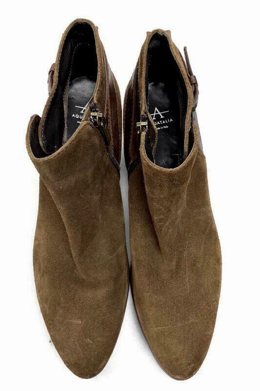 Aquatalia Women's Farin Weatherproof Suede Buckle Ankle Booties Boots Size 10 - Premium Clothing, Shoes & Accessories:Women:Women's Shoes:Boots from Aquatalia - Just $106.04! Shop now at Finds For You