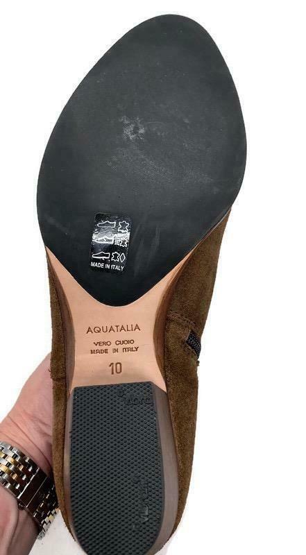Aquatalia Women's Farin Weatherproof Suede Buckle Ankle Booties Boots Size 10 - Premium Clothing, Shoes & Accessories:Women:Women's Shoes:Boots from Aquatalia - Just $106.04! Shop now at Finds For You