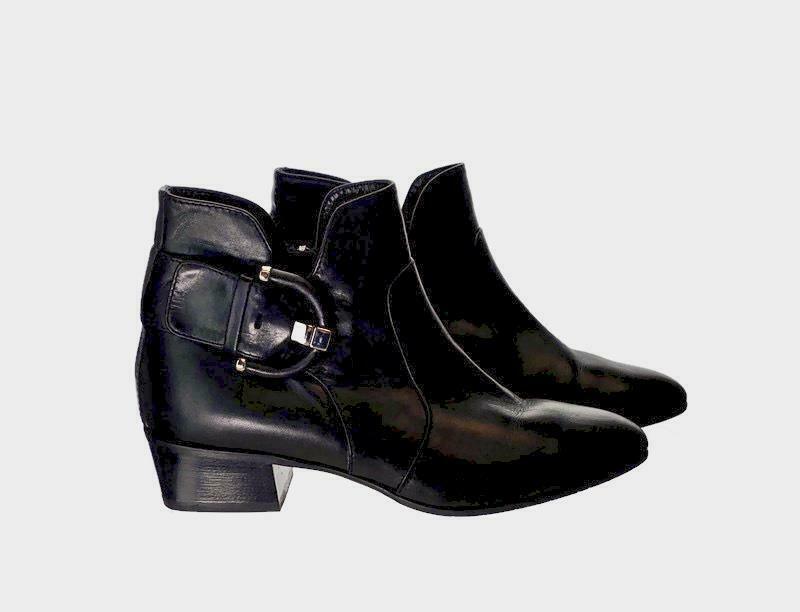 Aquatalia Women's Flambay Black Calf Ankle Boots Booties Buckle Zip Size 7.5 - Premium Clothing, Shoes & Accessories:Women:Women's Shoes:Boots from Aquatalia - Just $143.90! Shop now at Finds For You