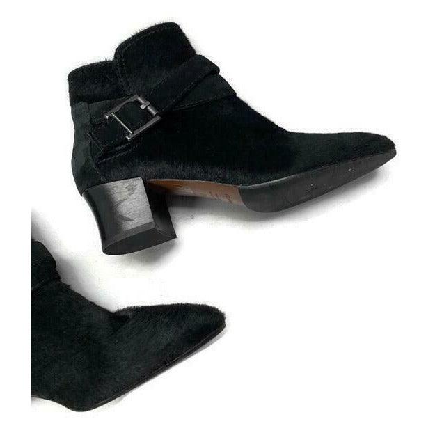 Aquatalia Women's Francique Calf Hair Zip Ankle Boots Booties Size 7.5 Black - Premium Clothing, Shoes & Accessories:Women:Women's Shoes:Boots from Aquatalia - Just $131.29! Shop now at Finds For You