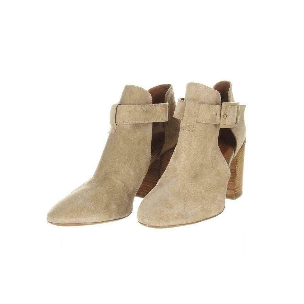 Aquatalia Women's Suede Cutout Booties Tan Ankle Boots Booties Sz. 5.5. - Premium Clothing, Shoes & Accessories:Women:Women's Shoes:Boots from Aquatalia - Just $131.29! Shop now at Finds For You