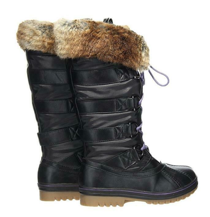 Aquatherm Women's Santana Canada Donatella Tall Winter Lace Up Boots Faux Fur 6 - Premium Clothing, Shoes & Accessories:Women:Women's Shoes:Boots from Santana Canada - Just $45.44! Shop now at Finds For You