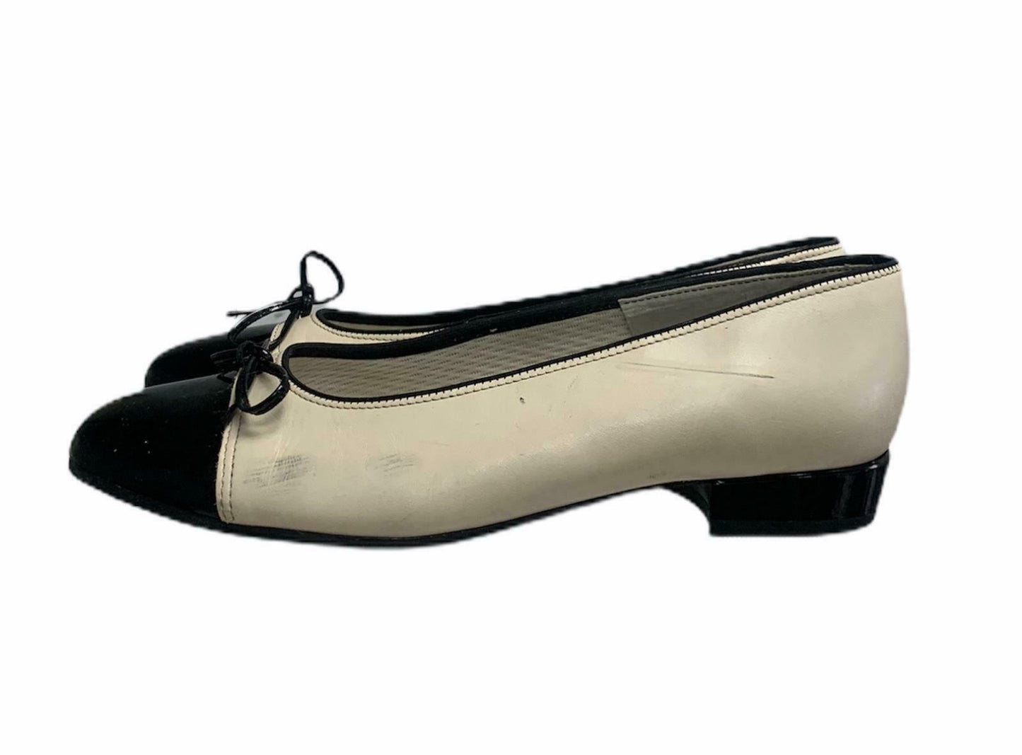 ARA Cap Toe Pumps Block Heels Leather Comfort Size 7 US 4.5 UK Black Ivory - Premium Clothing, Shoes & Accessories:Women:Women's Shoes:Heels from ara - Just $18.17! Shop now at Finds For You