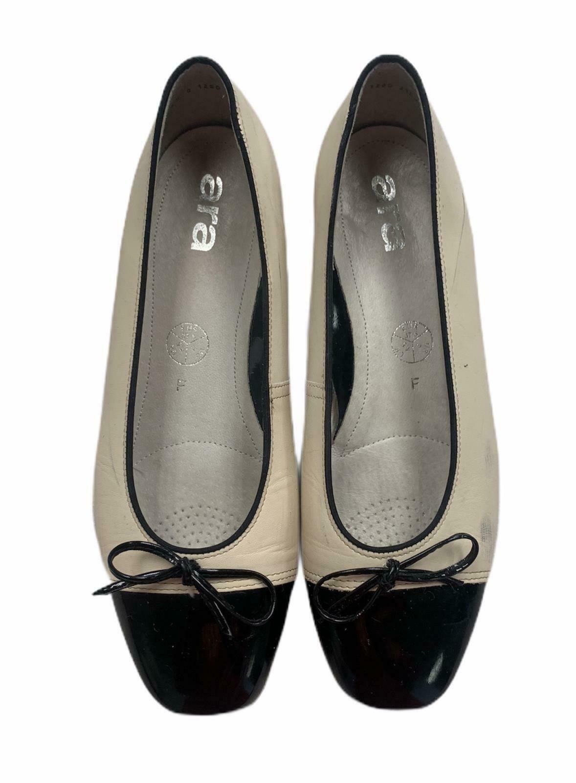 ARA Cap Toe Pumps Block Heels Leather Comfort Size 7 US 4.5 UK Black Ivory - Premium Clothing, Shoes & Accessories:Women:Women's Shoes:Heels from ara - Just $18.17! Shop now at Finds For You