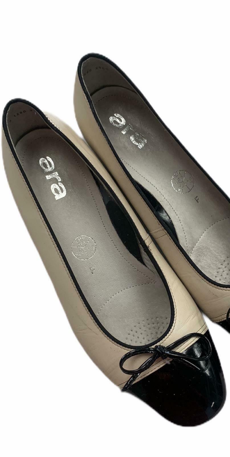 ARA Cap Toe Pumps Block Heels Leather Comfort Size 7 US 4.5 UK Black Ivory - Premium Clothing, Shoes & Accessories:Women:Women's Shoes:Heels from ara - Just $18.17! Shop now at Finds For You