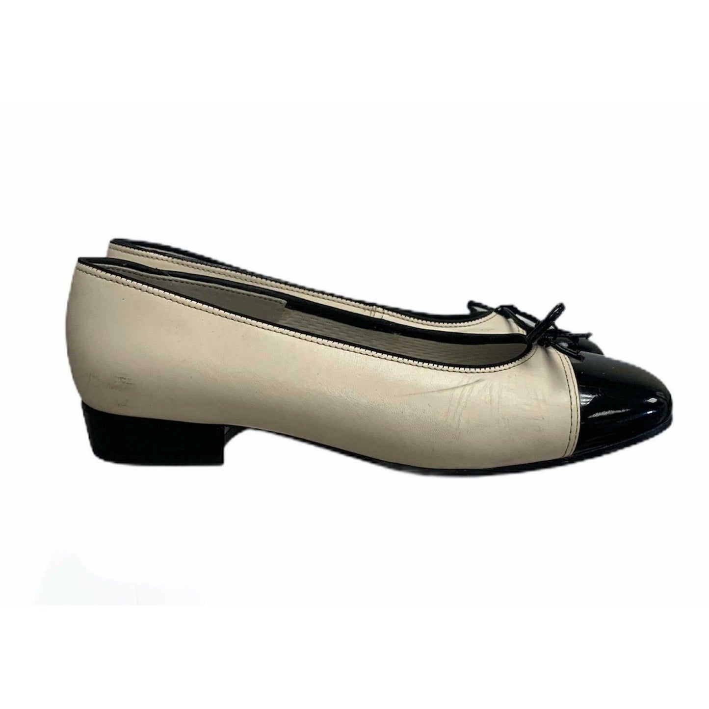 ARA Cap Toe Pumps Block Heels Leather Comfort Size 7 US 4.5 UK Black Ivory - Premium Clothing, Shoes & Accessories:Women:Women's Shoes:Heels from ara - Just $18.17! Shop now at Finds For You