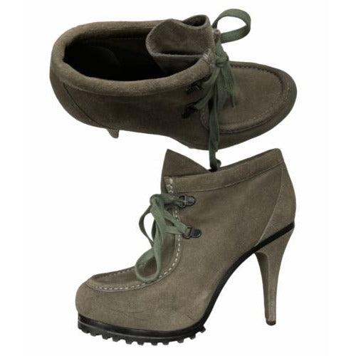 Ash Poppy Heels Suede Leather Lace Up Womens Ankle Booties Size 37 EU 7 US - Premium Clothing, Shoes & Accessories:Women:Women's Shoes:Boots from Ash - Just $43.17! Shop now at Finds For You