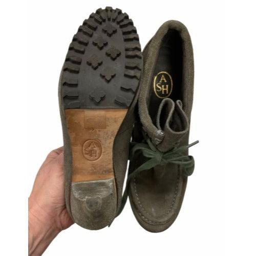 Ash Poppy Heels Suede Leather Lace Up Womens Ankle Booties Size 37 EU 7 US - Premium Clothing, Shoes & Accessories:Women:Women's Shoes:Boots from Ash - Just $43.17! Shop now at Finds For You