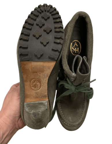 Ash Poppy Heels Suede Leather Lace Up Womens Ankle Booties Size 37 EU 7 US - Premium Clothing, Shoes & Accessories:Women:Women's Shoes:Boots from Ash - Just $43.17! Shop now at Finds For You