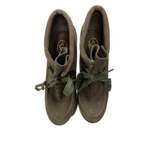 Ash Poppy Heels Suede Leather Lace Up Womens Ankle Booties Size 37 EU 7 US - Premium Clothing, Shoes & Accessories:Women:Women's Shoes:Boots from Ash - Just $43.17! Shop now at Finds For You