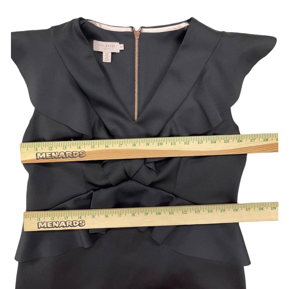 Ted Baker Alair Ruffle Peplum Sleeveless Bodycon Dress Sz 4 - Premium from Ted Baker - Just $168.0! Shop now at Finds For You