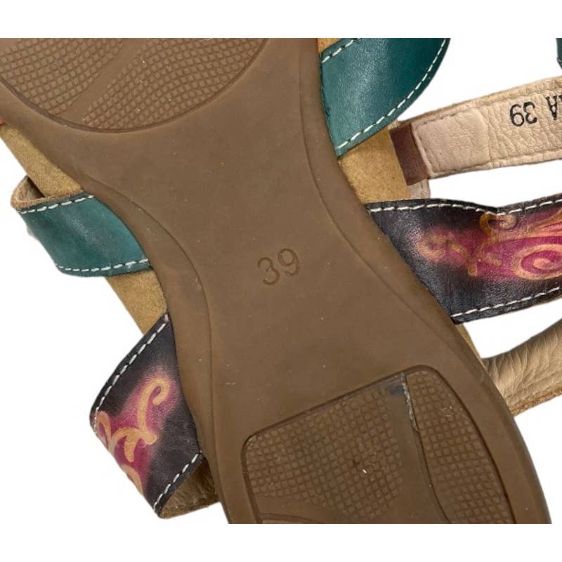 Spring Step L’Artiste Nadra Colorful Gladiator Sandals Size 39 9 - Premium from Spring Step - Just $45.0! Shop now at Finds For You