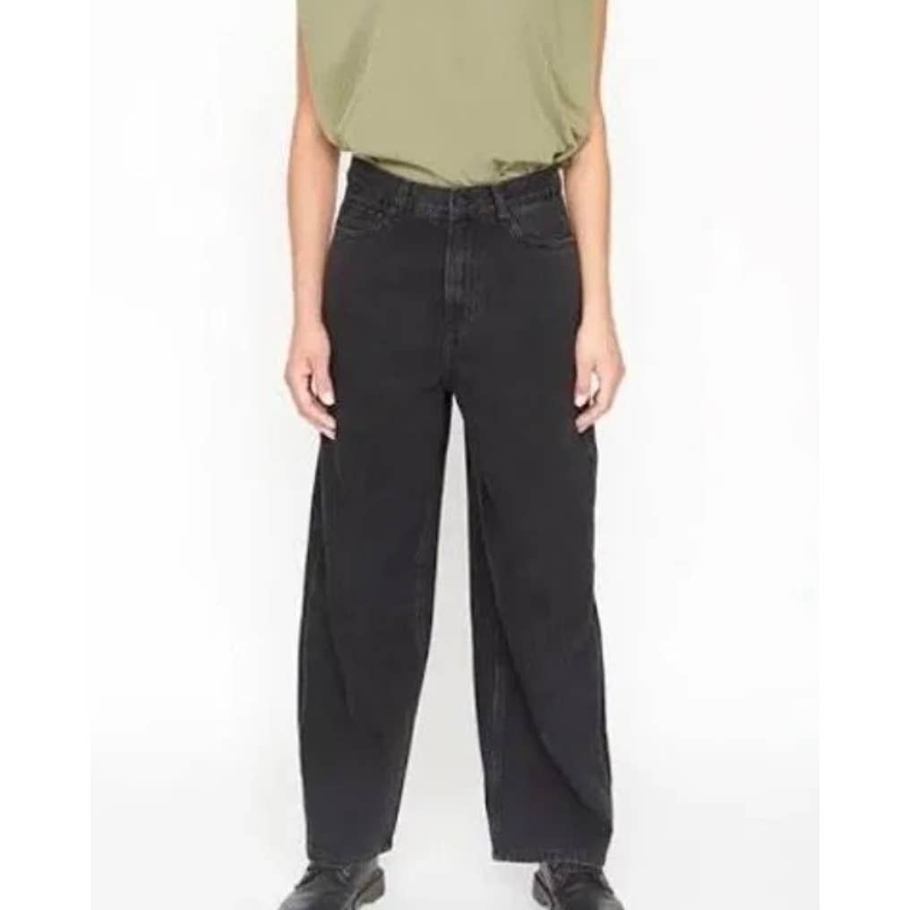 Free People x Sandrine Rose Wide Leg Pants Buckle Size 25 Black New - Premium from Free People - Just $85.00! Shop now at Finds For You