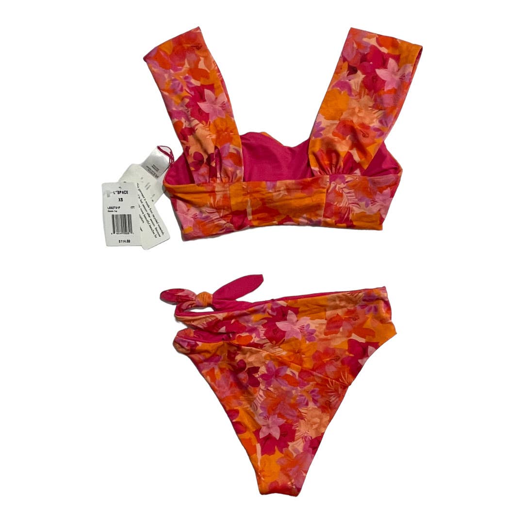L*SPACE Revolve Gizelle Bikini Top Jack Bottom Bitsy Into The Tropics XS New Barbiecore - Premium from L*SPACE - Just $89.0! Shop now at Finds For You