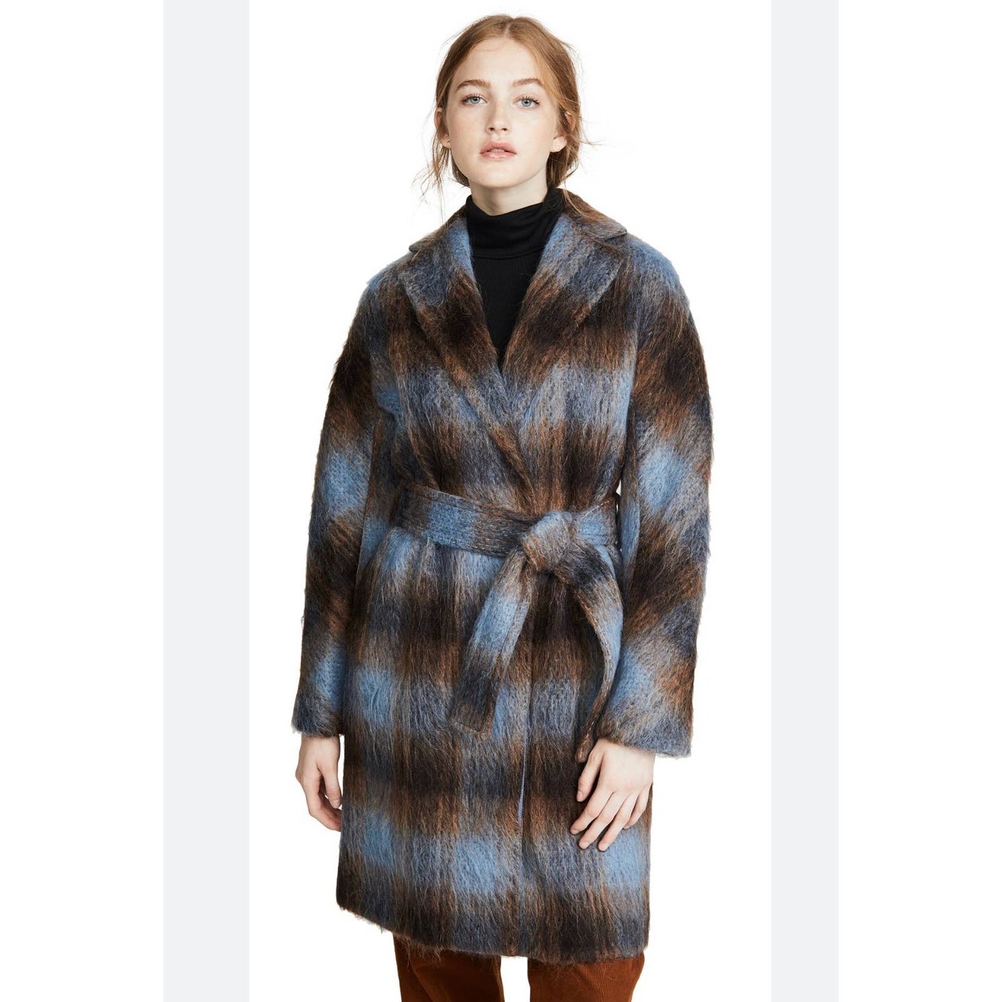 Vince NY Revolve Mohair Alpaca Wool Blend Plaid Belted Coat XS New - Premium from Vince - Just $499.0! Shop now at Finds For You