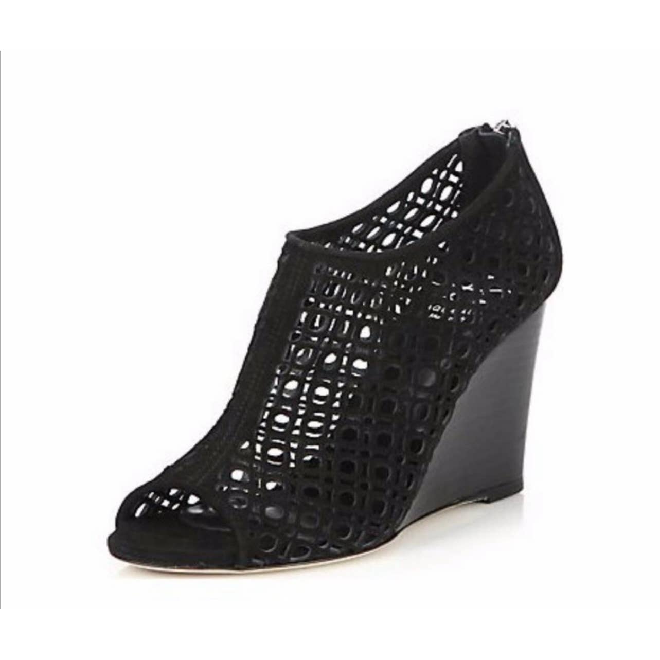 Aquatalia Shelly Lattice Peep Toe Wedge Heels Size 9 New $495 - Premium  from Aquatalia - Just $129.0! Shop now at Finds For You