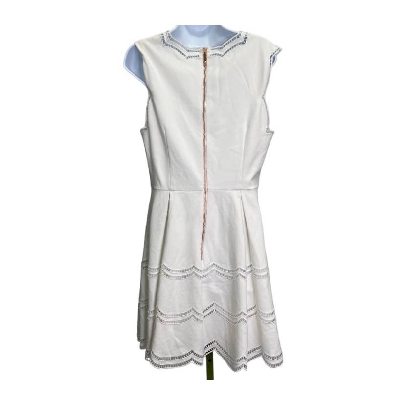 Ted Baker Cammey Scalloped Skater Dress White Sz 4 Ted 10 US New - Premium from Ted Baker London - Just $149.0! Shop now at Finds For You
